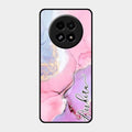 Pink Marble Glossy Metal Case Cover For Realme 13 5G