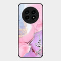 Pink Marble Glossy Metal Case Cover For Realme 13 Pro Plus 5G