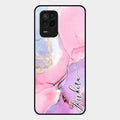 Pink Marble Glossy Metal Case Cover For Realme 9 5G