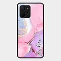 Pink Marble Glossy Metal Case Cover For Realme 9I 5G