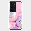 Pink Marble Glossy Metal Case Cover For Realme C75 5G