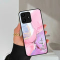 Pink Marble Glossy Metal Case Cover For Poco - ShopOnCliQ