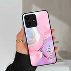Pink Marble Glossy Metal Case Cover For Poco - ShopOnCliQ