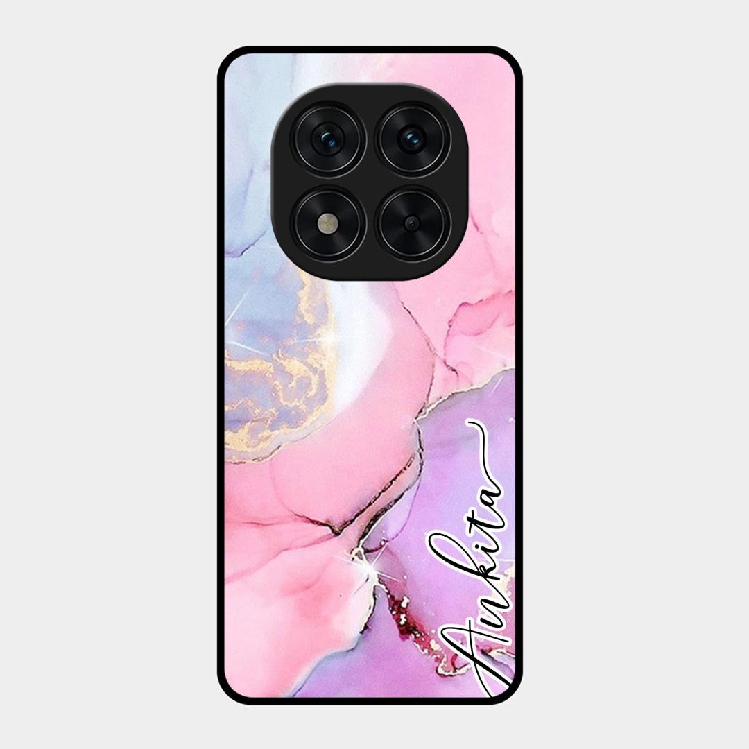 Pink Marble Glossy Metal Case Cover For Redmi Note 15 Pro Plus 5G