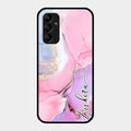 Pink Marble Glossy Metal Case Cover For Samsung Galaxy A14 5G