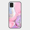 Pink Marble Glossy Metal Case Cover For Samsung Galaxy F14 5G