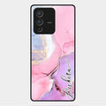 Pink Marble Glossy Metal Case Cover For Vivo V23 Pro 5G