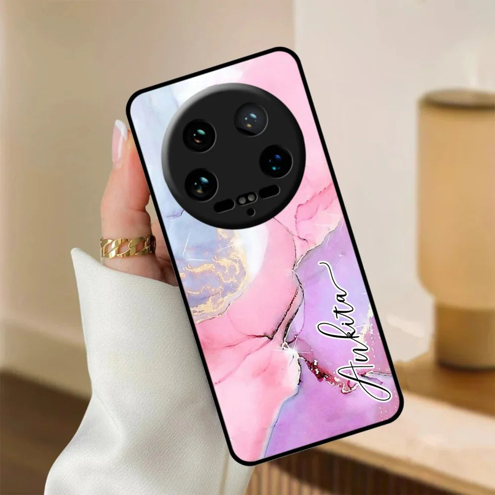 Pink Marble Glossy Metal Case Cover For Redmi - ShopOnCliQ