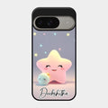 Pink Star Glossy Metal Case Cover For Google Pixel 9 5G