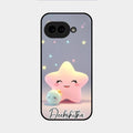 Pink Star Glossy Metal Case Cover For Google Pixel 9A 5G