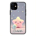 Pink Star Glossy Metal Case Cover For iPhone 12 mini