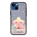 Pink Star Glossy Metal Case Cover For iPhone 13 mini