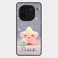 Pink Star Glossy Metal Case Cover For Iqoo 12 5G