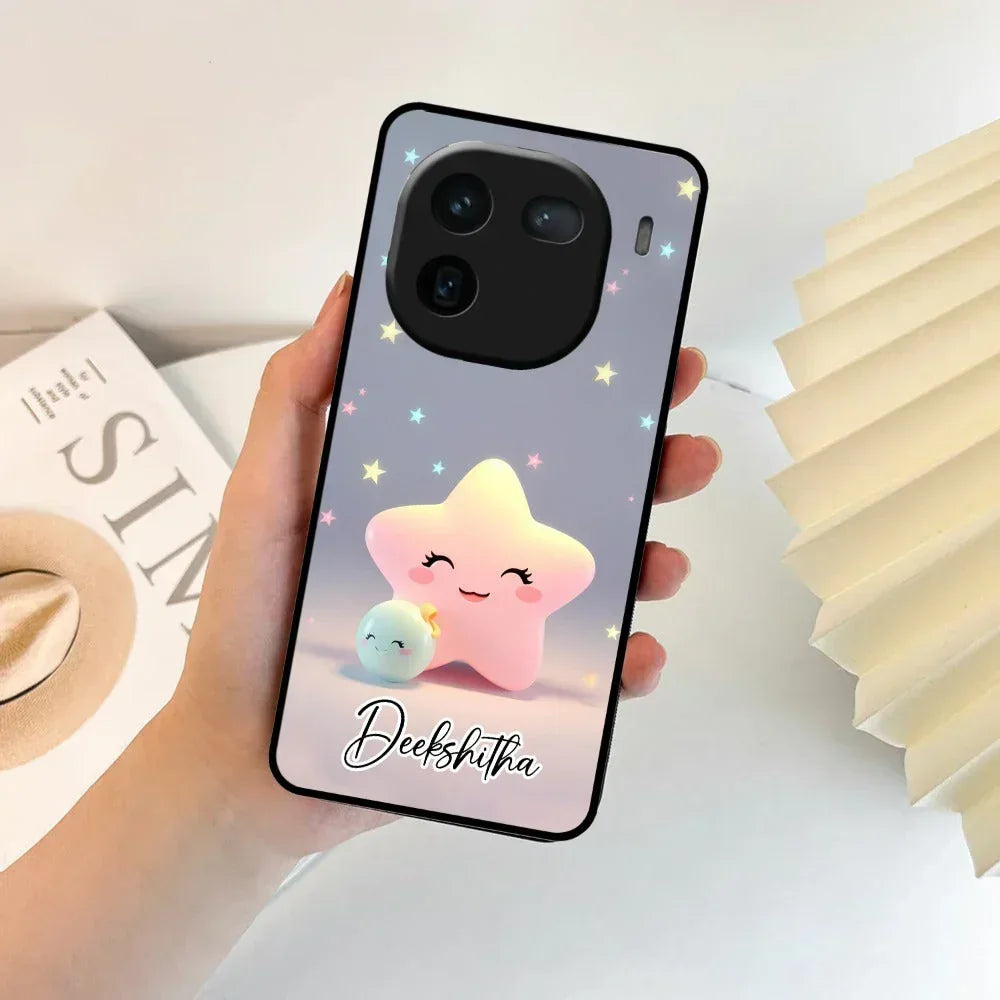 Pink Star Glossy Metal Case Cover For Vivo - ShopOnCliQ