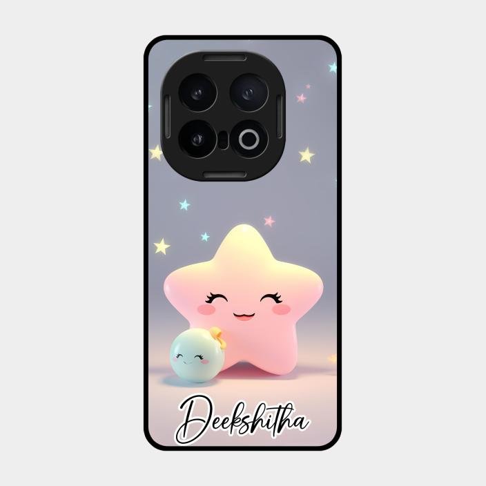 Pink Star Glossy Metal Case Cover For Iqoo 13 5G