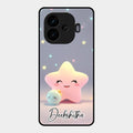Pink Star Glossy Metal Case Cover For Iqoo Neo 10R 5G