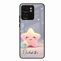Pink Star Glossy Metal Case Cover For Motorola Edge 40