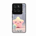 Pink Star Glossy Metal Case Cover For Motorola Edge 60 Pro 5G