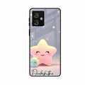 Pink Star Glossy Metal Case Cover For Motorola G54 5G