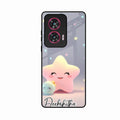 Pink Star Glossy Metal Case Cover For Motorola G96 5G