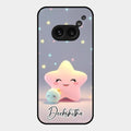 Pink Star Glossy Metal Case Cover For Nothing Phone 2A 5G