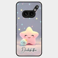 Pink Star Glossy Metal Case Cover For Nothing Phone 2A Plus