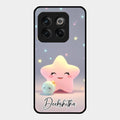 Pink Star Glossy Metal Case Cover For Oneplus 10T 5G