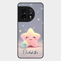 Pink Star Glossy Metal Case Cover For Oneplus 11 5G