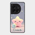 Pink Star Glossy Metal Case Cover For Oneplus 12 5G