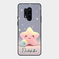 Pink Star Glossy Metal Case Cover For Oneplus 8 Pro