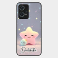 Pink Star Glossy Metal Case Cover For Oneplus Nord Ce 2 Lite 5G