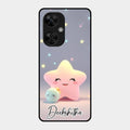 Pink Star Glossy Metal Case Cover For Oneplus Nord Ce 3 Lite 5G