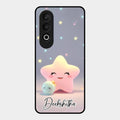 Pink Star Glossy Metal Case Cover For Oneplus Nord Ce 4 5G