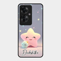 Pink Star Glossy Metal Case Cover For Oppo F25 Pro 5G