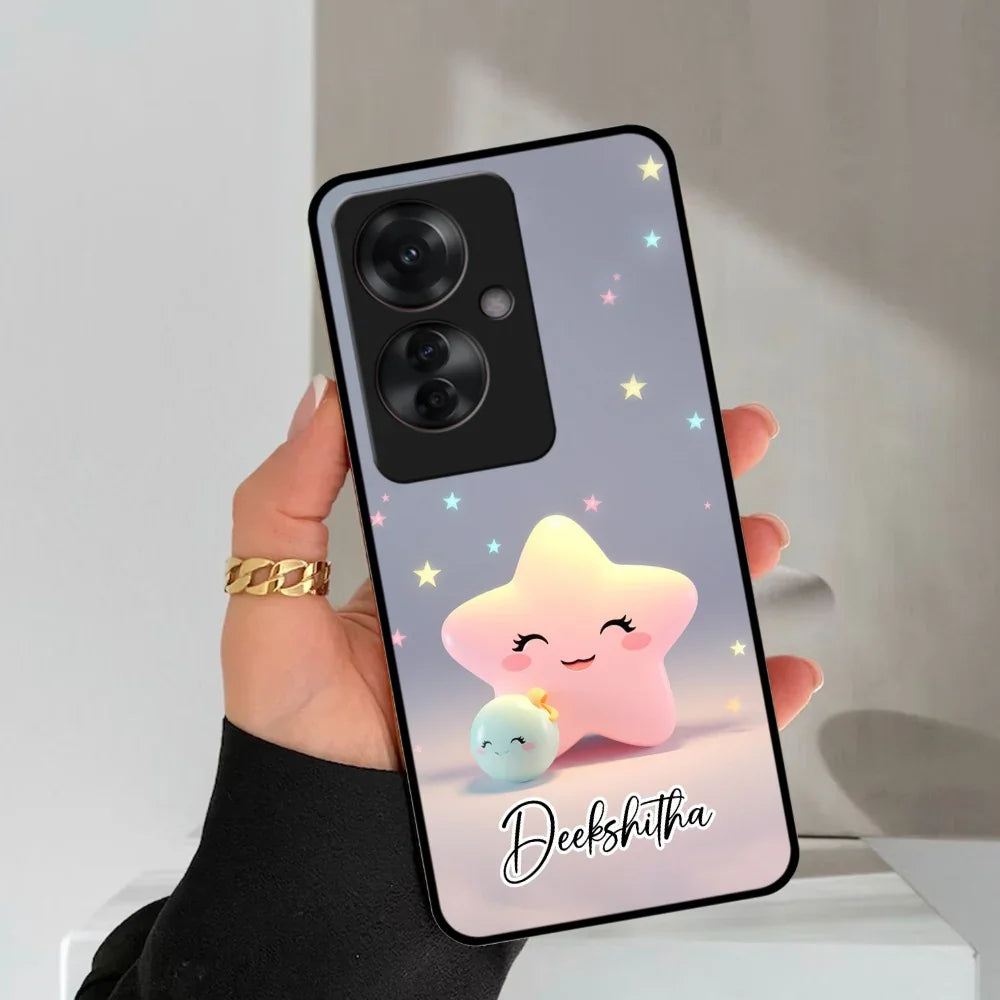 Pink Star Glossy Metal Case Cover For Oppo - ShopOnCliQ