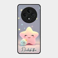 Pink Star Glossy Metal Case Cover For Oppo F27 5G