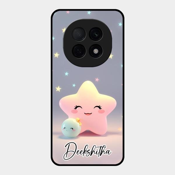 Pink Star Glossy Metal Case Cover For Oppo F29 Pro 5G