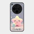 Pink Star Glossy Metal Case Cover For Oppo Find X8 5G