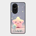 Pink Star Glossy Metal Case Cover For Oppo Reno 10 5G
