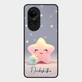 Pink Star Glossy Metal Case Cover For Oppo Reno 10 Pro 5G