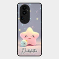 Pink Star Glossy Metal Case Cover For Oppo Reno 10 Pro Plus 5G