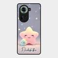 Pink Star Glossy Metal Case Cover For Oppo Reno 11 5G
