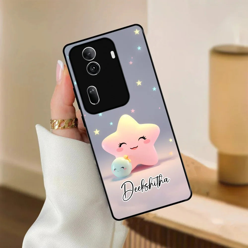 Pink Star Glossy Metal Case Cover For Oppo - ShopOnCliQ