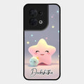 Pink Star Glossy Metal Case Cover For Oppo Reno 8 5G