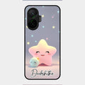Pink Star Glossy Metal Case Cover For Poco F7 5G