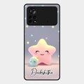 Pink Star Glossy Metal Case Cover For Poco X4 Pro 5G