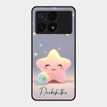 Pink Star Glossy Metal Case Cover For Poco X6 Pro 5G