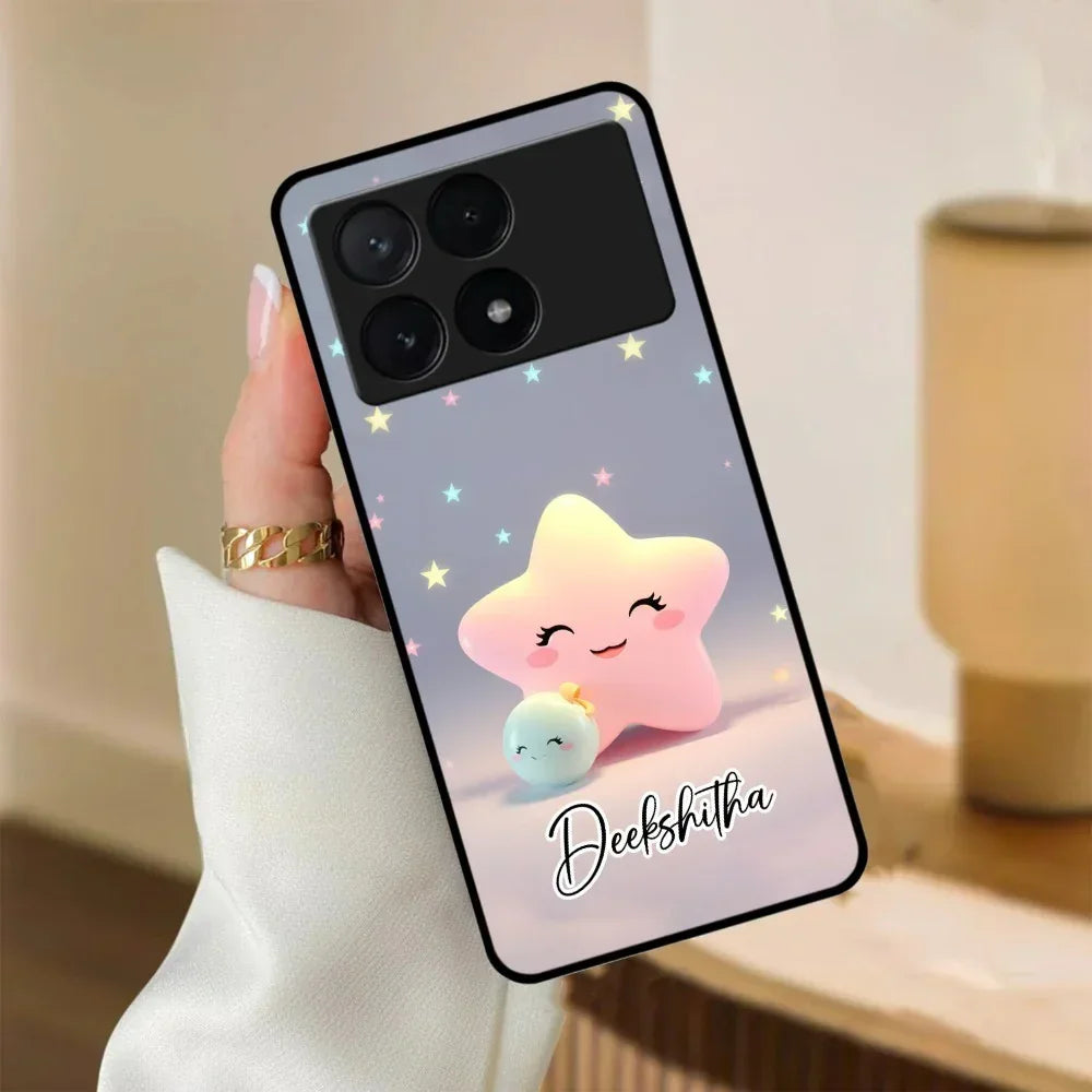 Pink Star Glossy Metal Case Cover For Poco - ShopOnCliQ