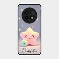 Pink Star Glossy Metal Case Cover For Realme 13 Plus 5G