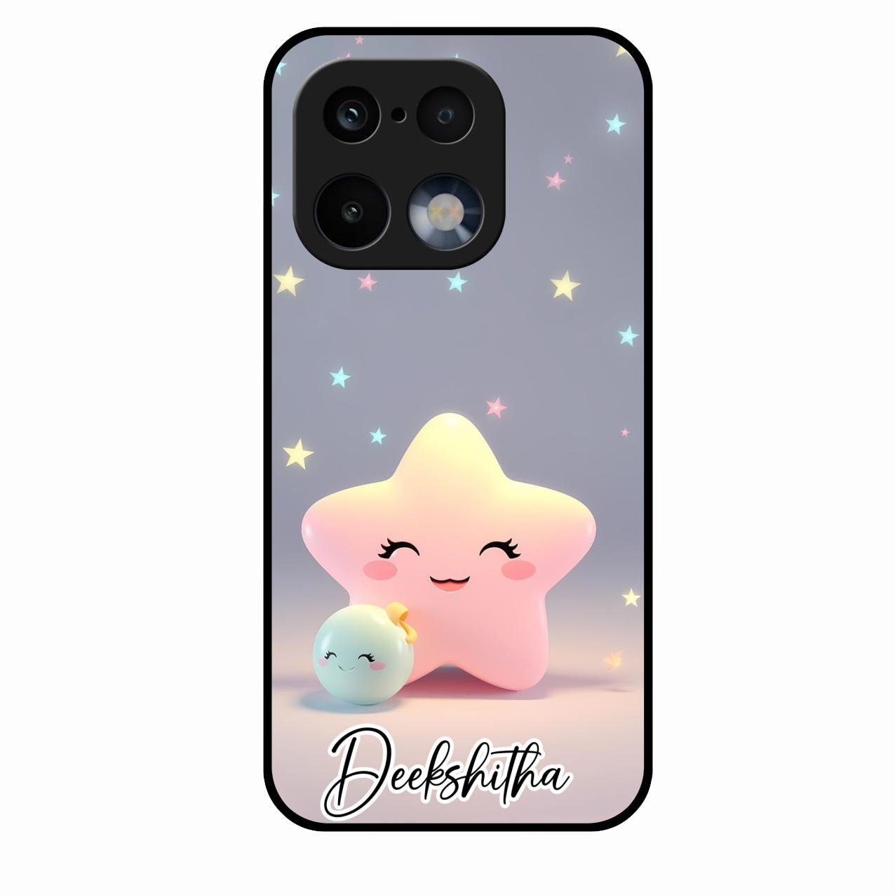 Pink Star Glossy Metal Case Cover For Realme 16 Pro 5G